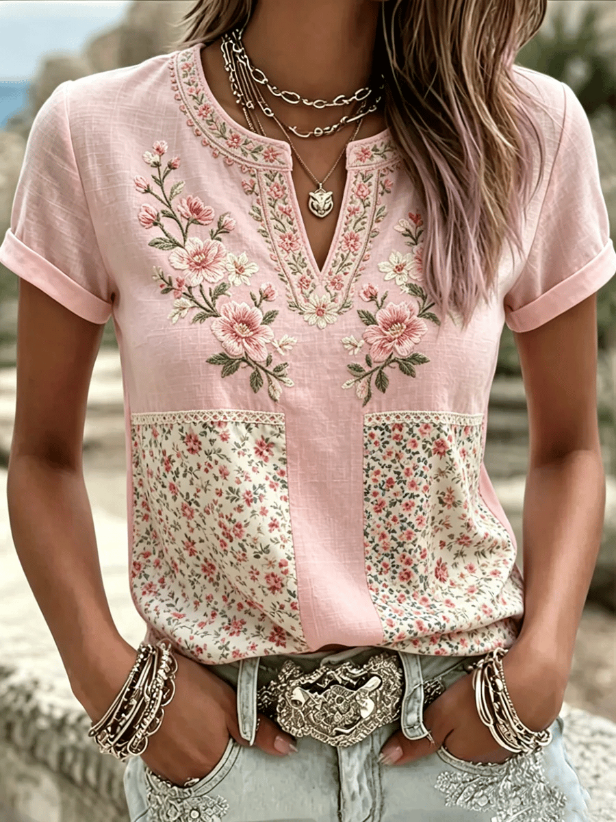 Women's Plants Flowers Print Shirt
