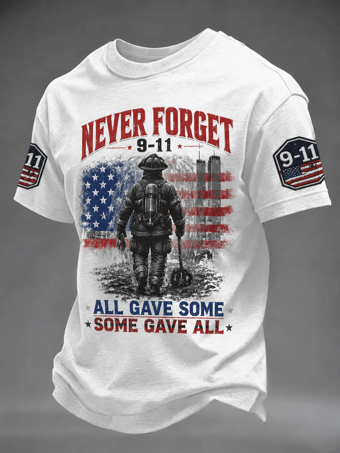 Men's 9.11 Never Forget Printing T-Shirts