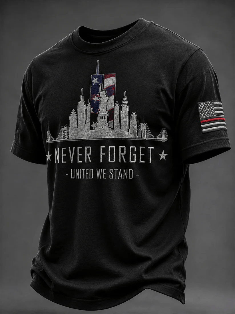 Men's 9.11 Never Forget Printing T-Shirts