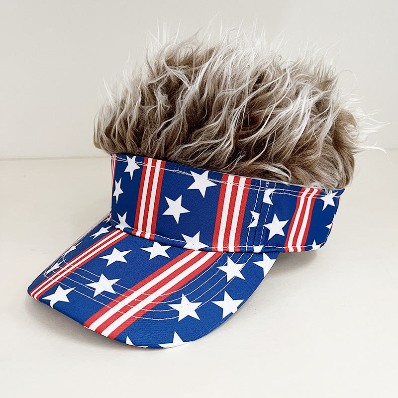 American Flag Wig Hat Celebrate 250 Years of American Heritage in Style!