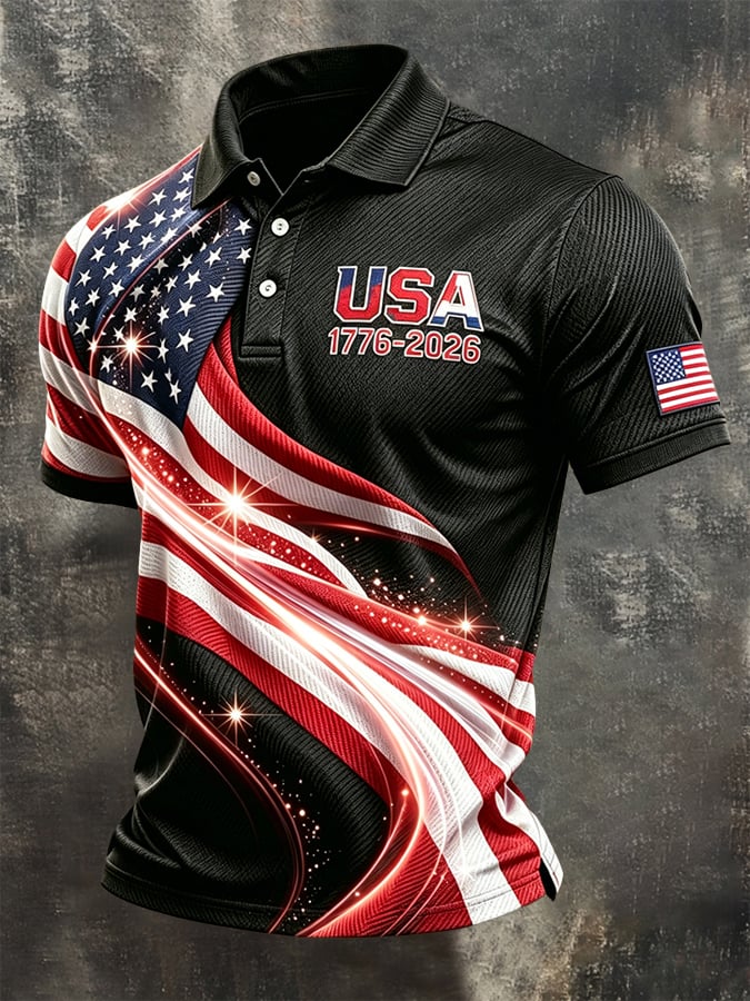 Men's U.S. 250th Anniversary Printed Polo Shirt