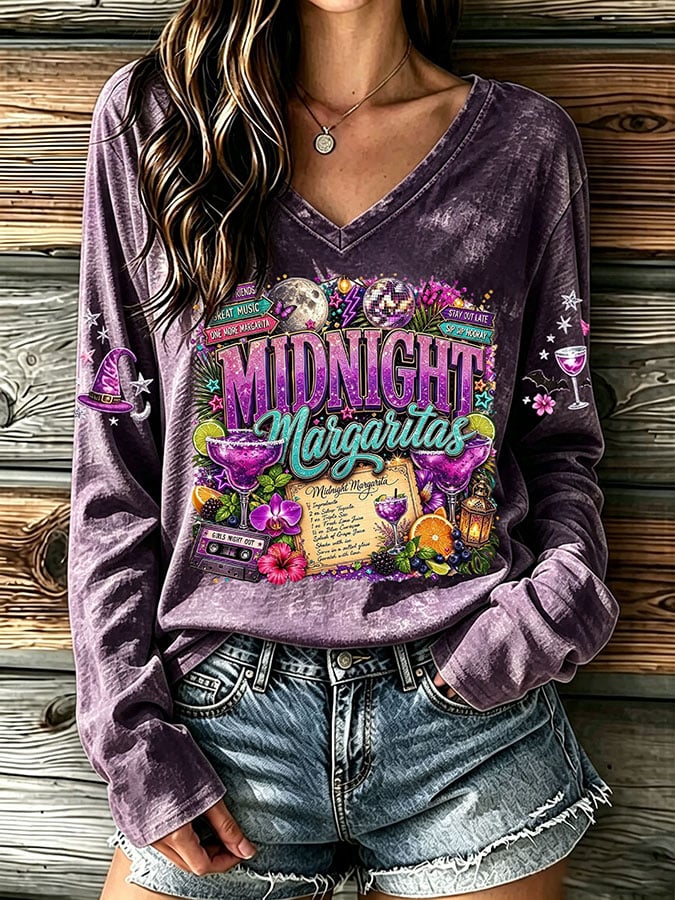 Women's Midnight Margaritas Print T-Shirt