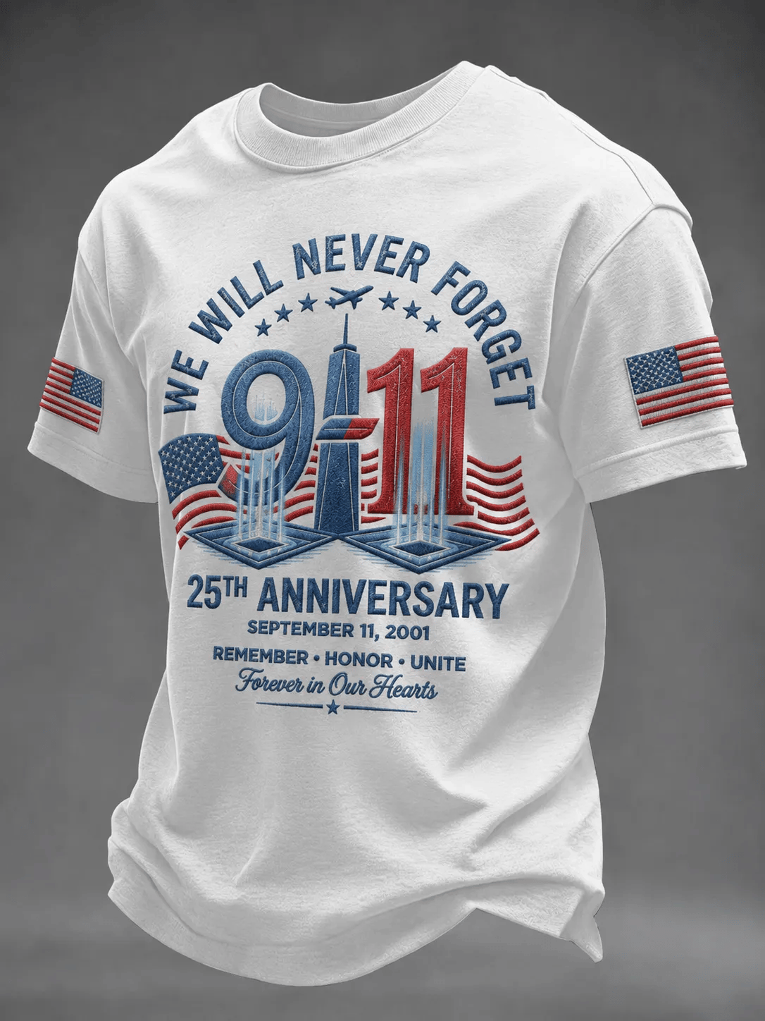 Men's 9.11 Never Forget Printing T-Shirts