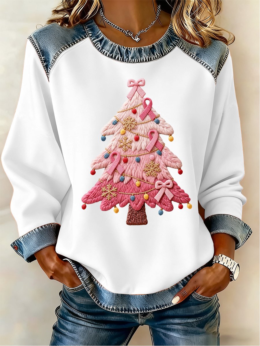 Women's Casual Retro Christmas Sweatshirt