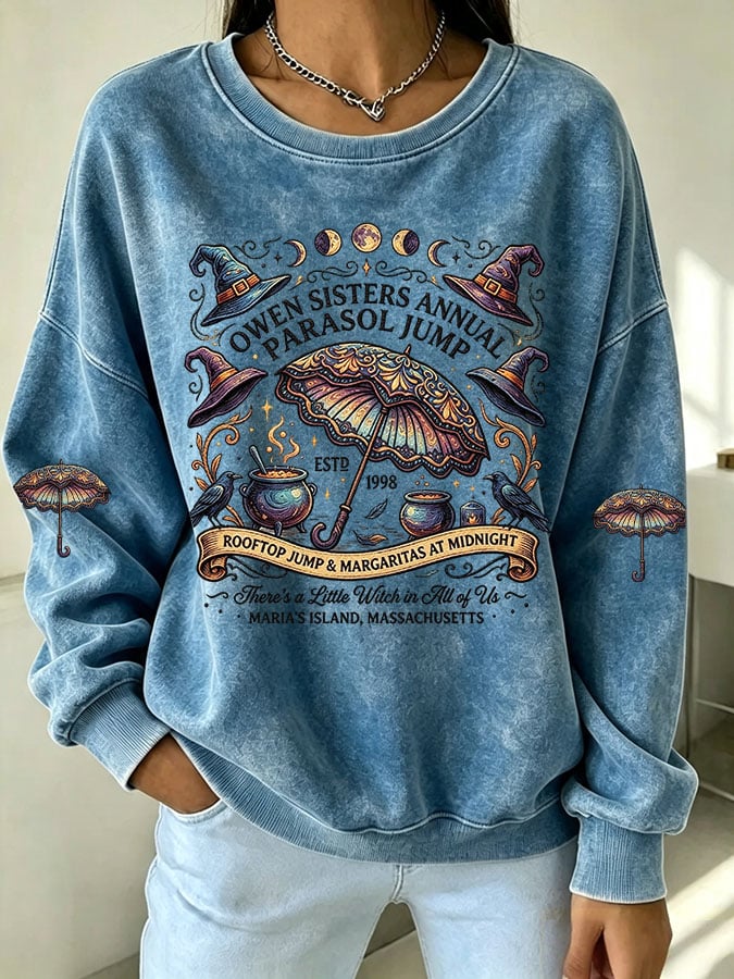 Women's There's A Little Witch In All Of Us Print Casual Sweatshirt