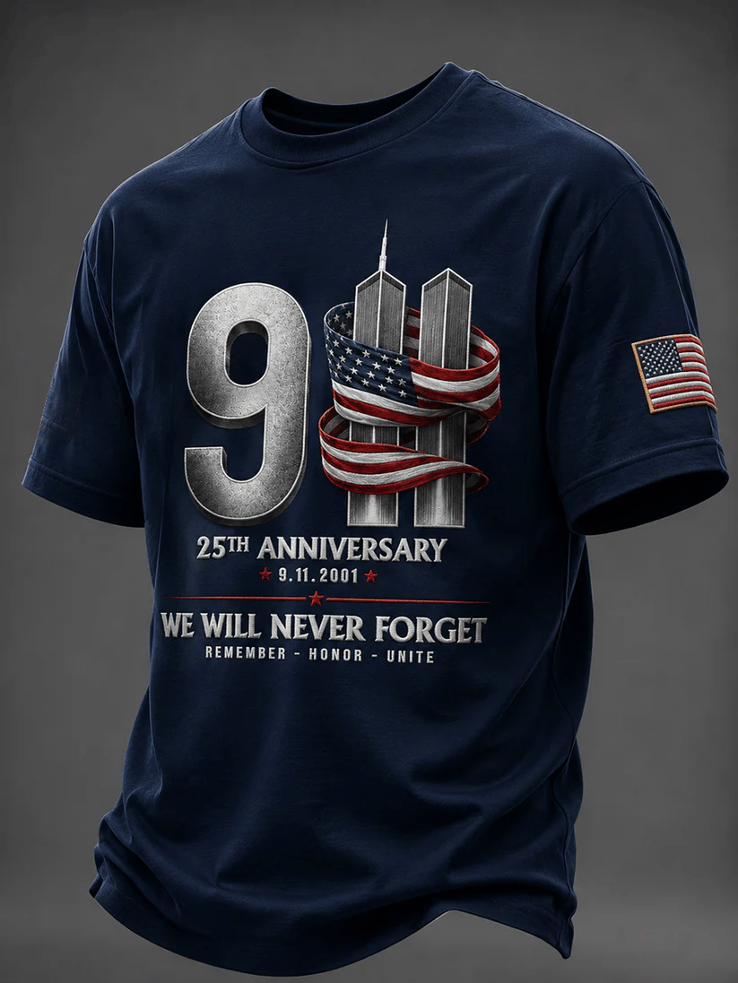 Men's 9.11 Never Forget Printing T-Shirts