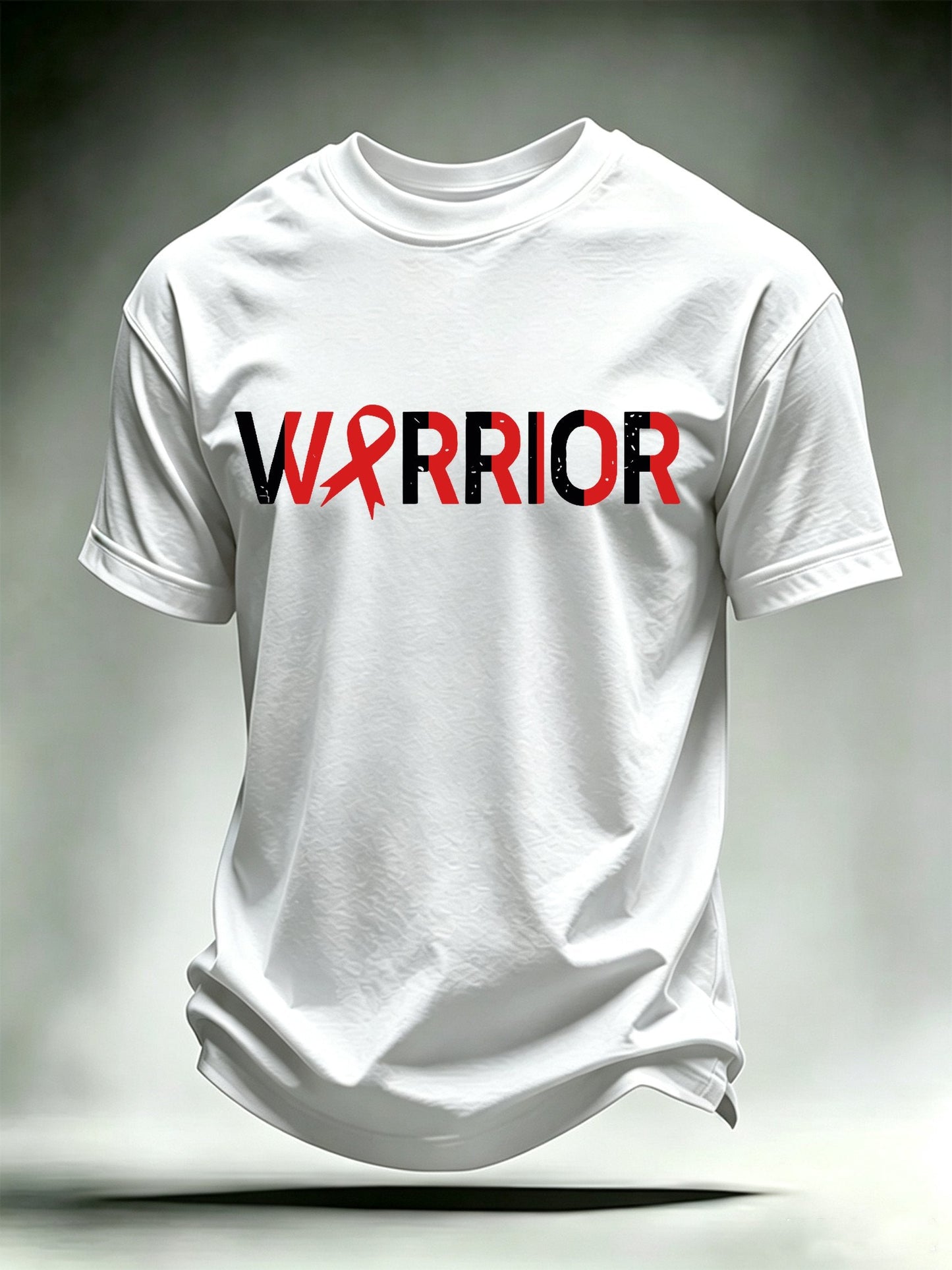 Men's T-shirts with designs promoting awareness of blood cancers