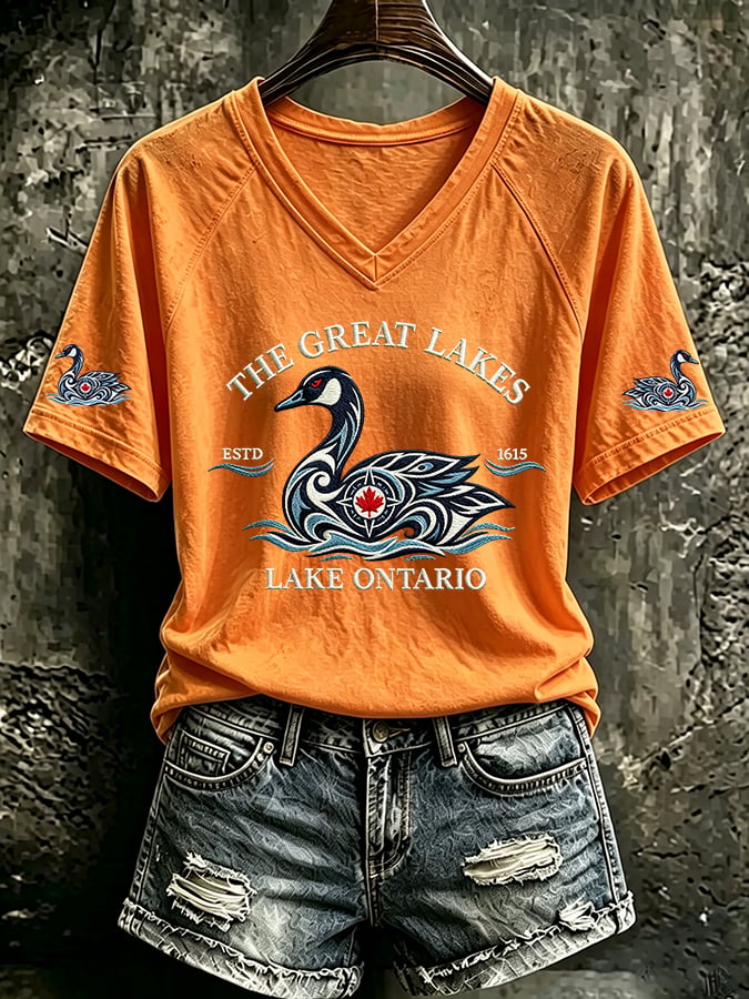 Women's Casual Printed Short-Sleeve T-Shirt