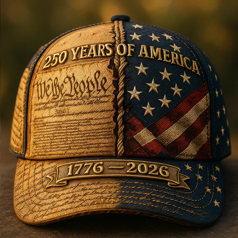 250 Years Of America We The People Printed Casual Hat