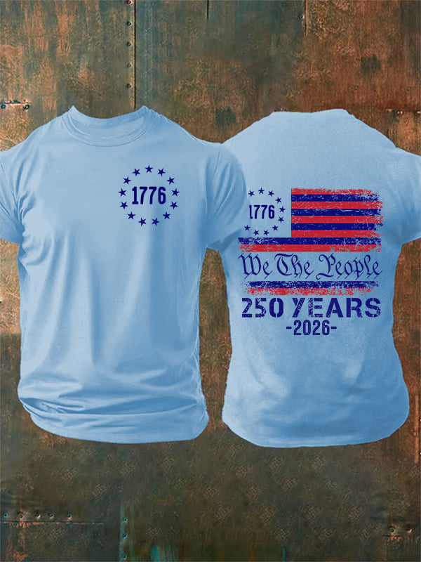 Men's 250 YEARS Print Casual T-Shirt