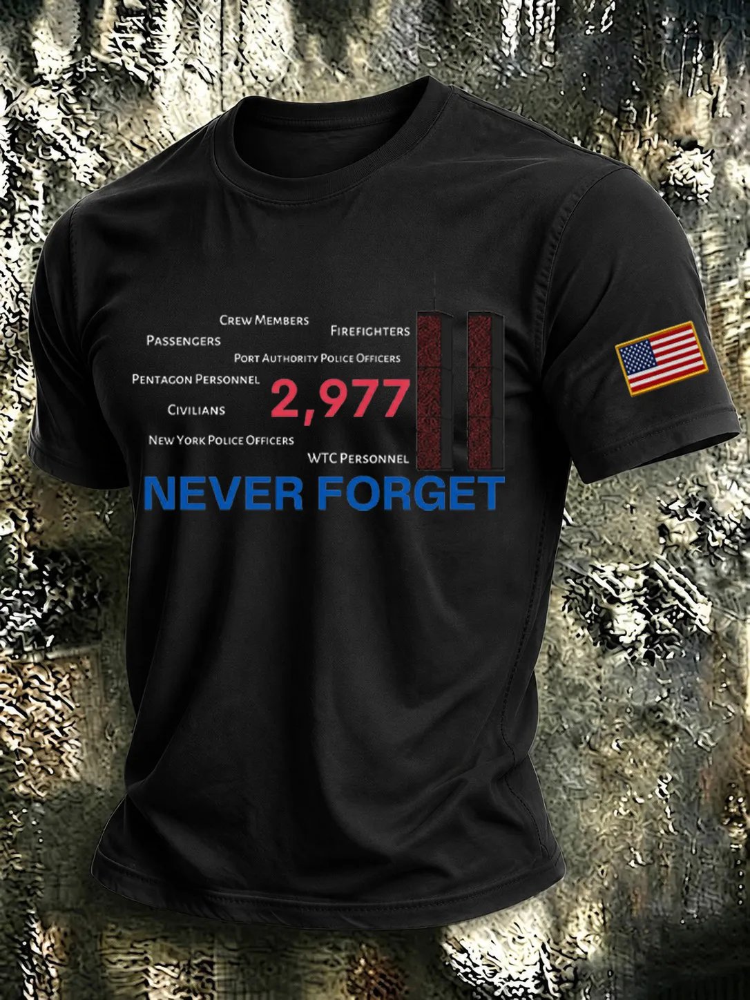 Men's 9.11 Never Forget Printing T-Shirts