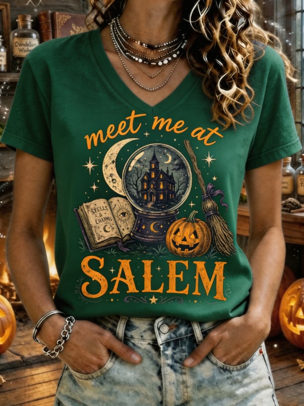 Meet Me At Salem Halloween Witchy T-Shirt