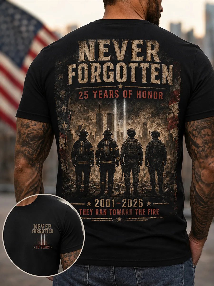 Men's 9.11 Never Forget Printing T-Shirts