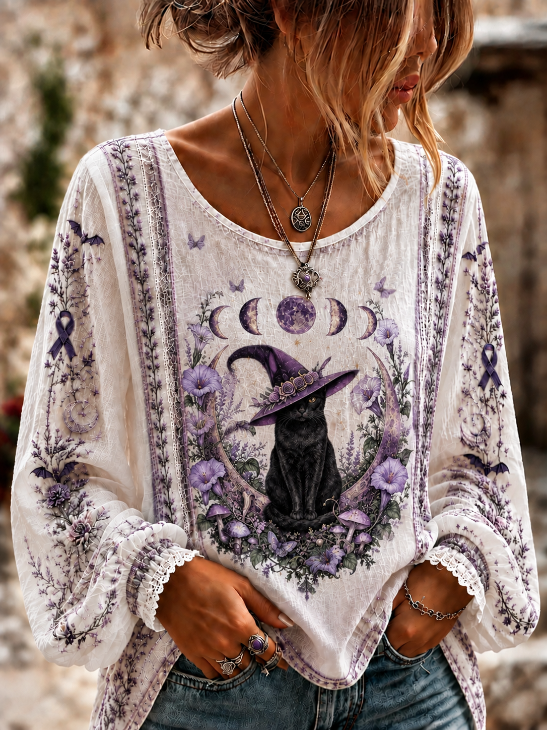 Women's Alzheimer's Awareness Cotton-Linen Shirt