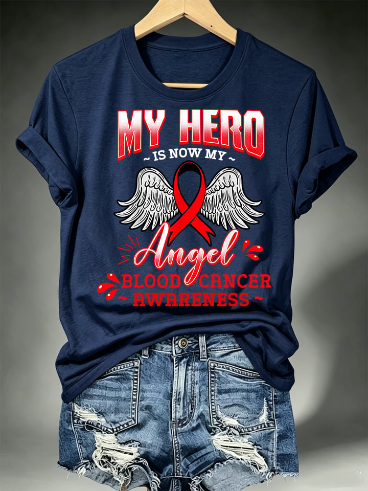 Women's BLOOD CANCER AWARENESS Print T-Shirt