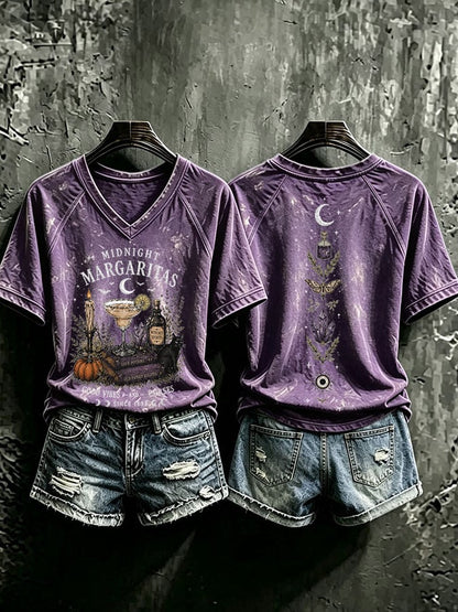 Women's Midnight Margaritas Print Casual T-shirt