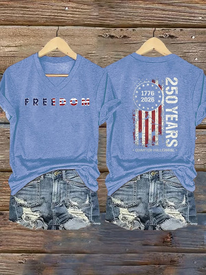 Women's  American 250th Print T-Shirt