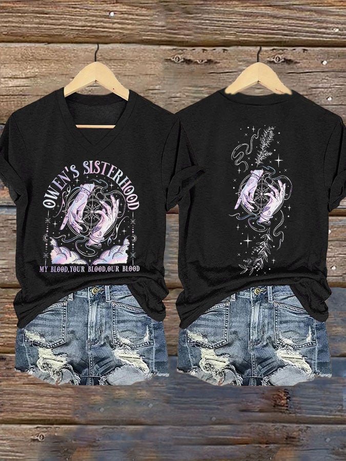 Women's My Blood Your Blood Our Blood Print T-shirt