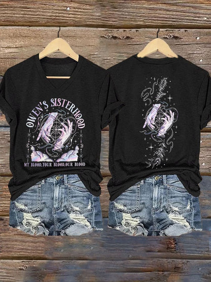 Women's My Blood Your Blood Our Blood Print T-shirt
