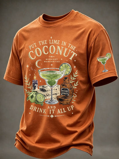 Men's Midnight Margaritas Print Casual T-shirt