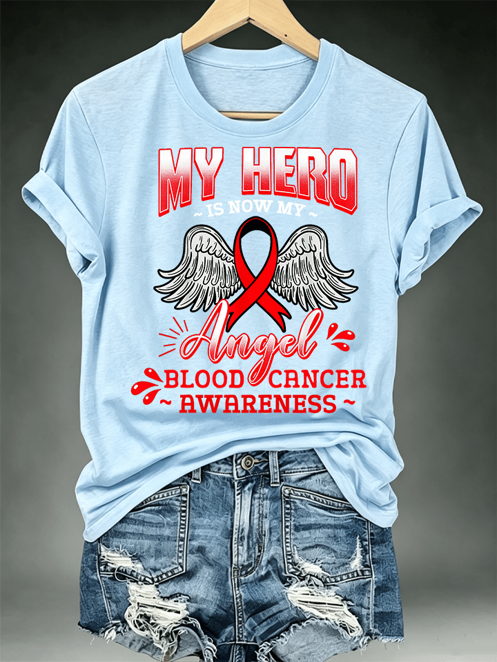 Women's BLOOD CANCER AWARENESS Print T-Shirt