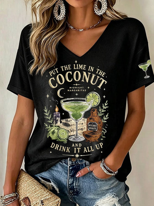 Women's Midnight Margaritas Print Casual T-shirt
