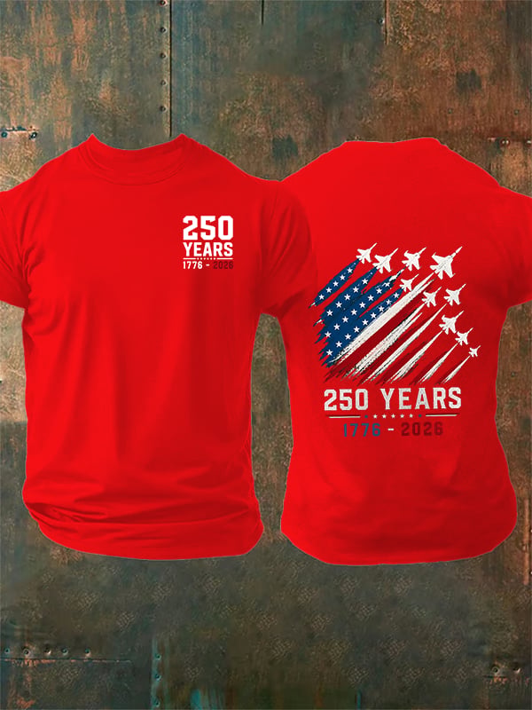 Men's Round-Neck 250 YEARS Printed T-Shirt