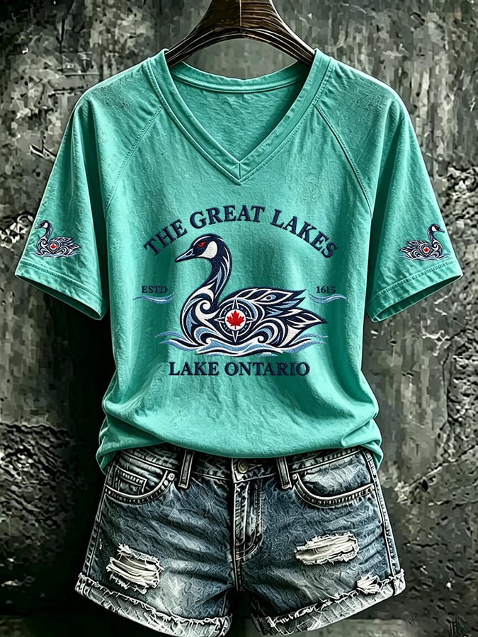Women's Casual Printed Short-Sleeve T-Shirt