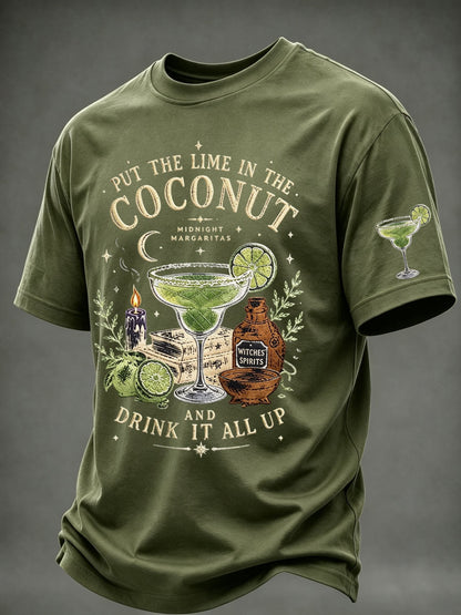 Men's Midnight Margaritas Print Casual T-shirt