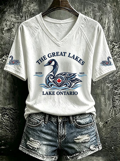 Women's Casual Printed Short-Sleeve T-Shirt