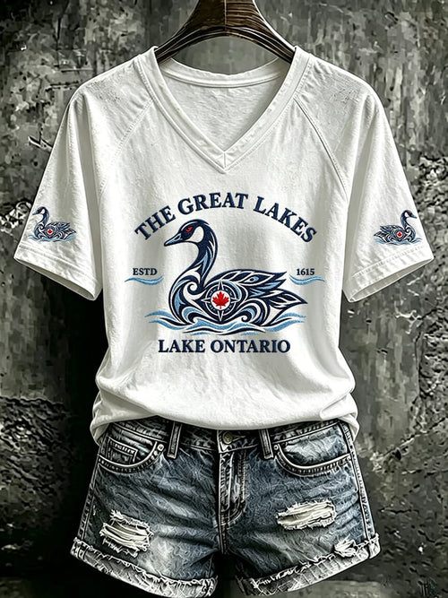 Women's Casual Printed Short-Sleeve T-Shirt