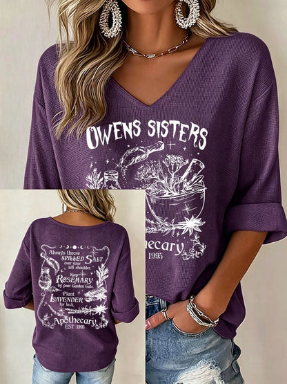 Women's Always Throw Spilled Salt Over Your Left Shoulder Print V Neck Top