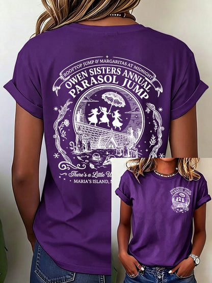 Women's There's A Little Witch In All Of Us Print Casual T-shirt