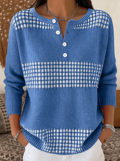 Women's Casual Henry Collar Top