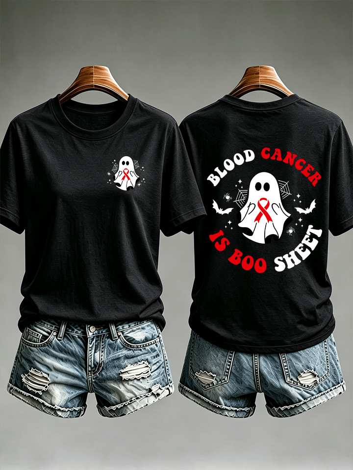 Women's  BLOOD CANCER Print T-Shirt