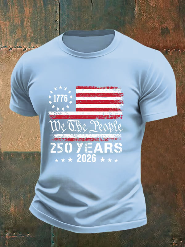 Men's 250 YEARS Print Round-Neck T-Shirt