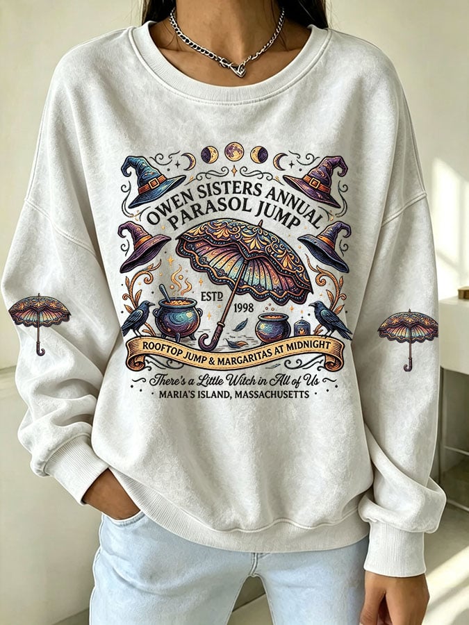 Women's There's A Little Witch In All Of Us Print Casual Sweatshirt