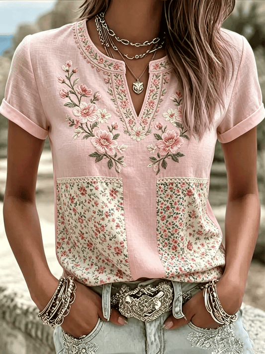 Women's Plants Flowers Print Shirt