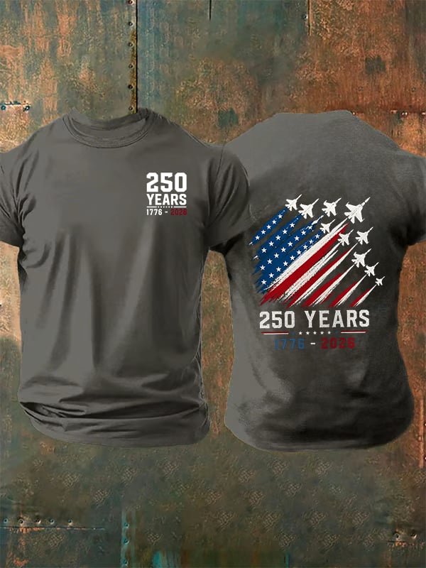 Men's Round-Neck 250 YEARS Printed T-Shirt