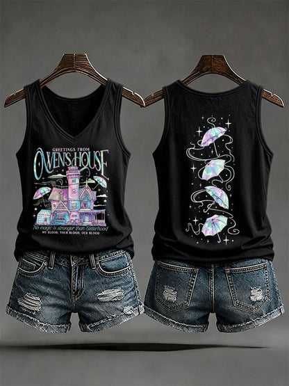 Women's No Magic Is Stronger Than Sisterhood Printed Tank Top