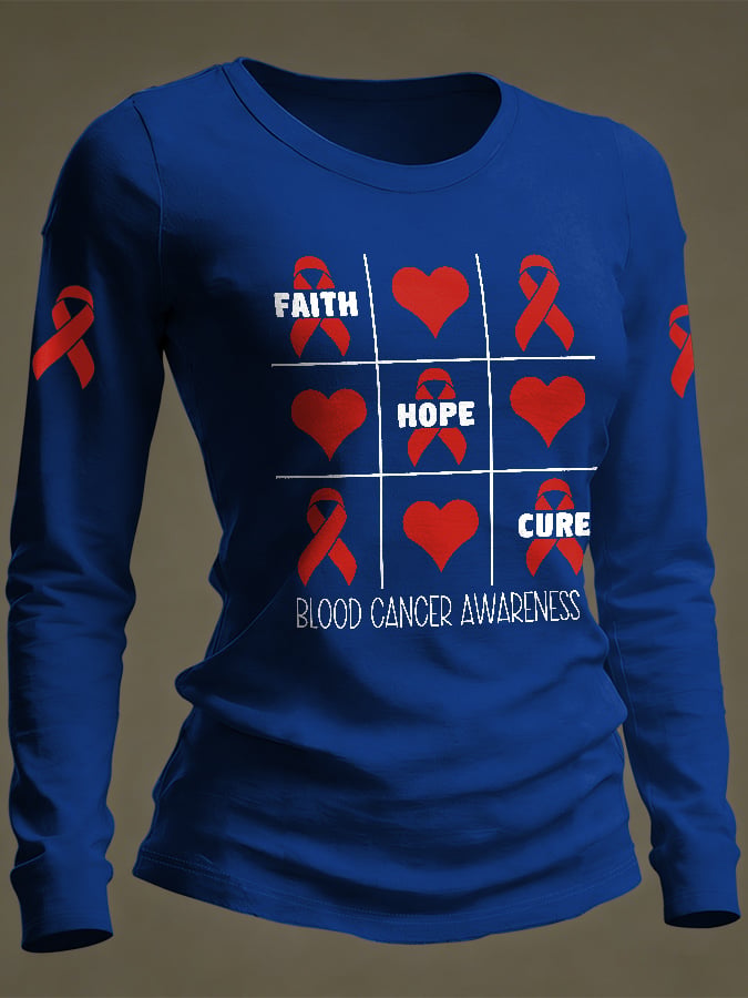 Women's Casual Print Long-Sleeve T-Shirt
