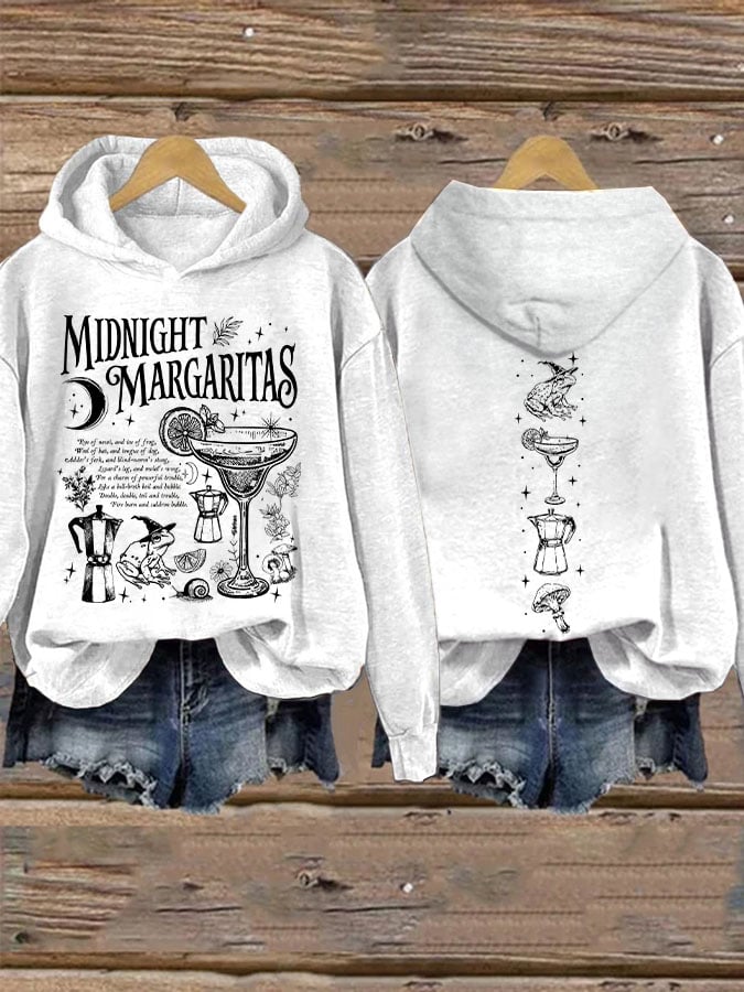 Women's Midnight Margaritas Print Casual Sweatshirt
