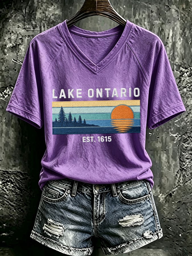 Women's Casual Printed Short-Sleeve T-Shirt