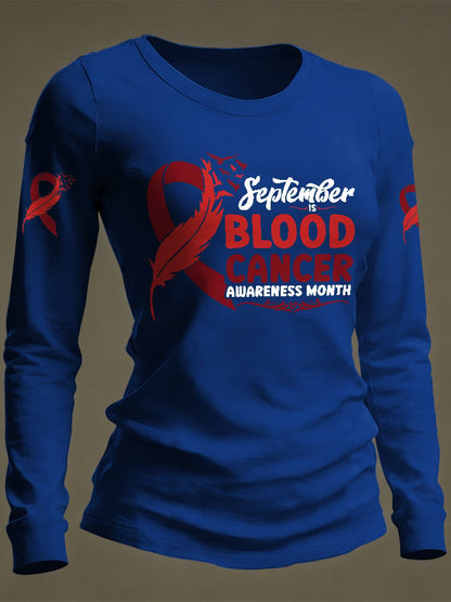 Women's Casual Print Long-Sleeve T-Shirt