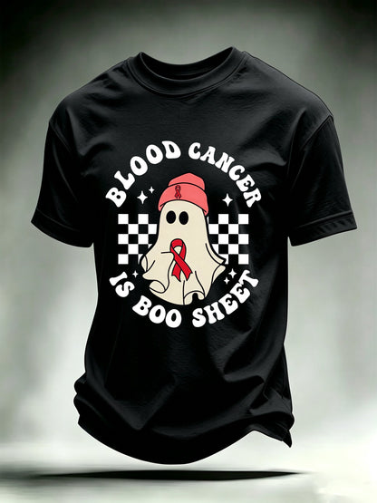 Men's BLOOD CANCER IS BOO SHEET Print T-Shirt