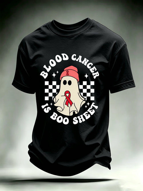 Men's BLOOD CANCER IS BOO SHEET Print T-Shirt