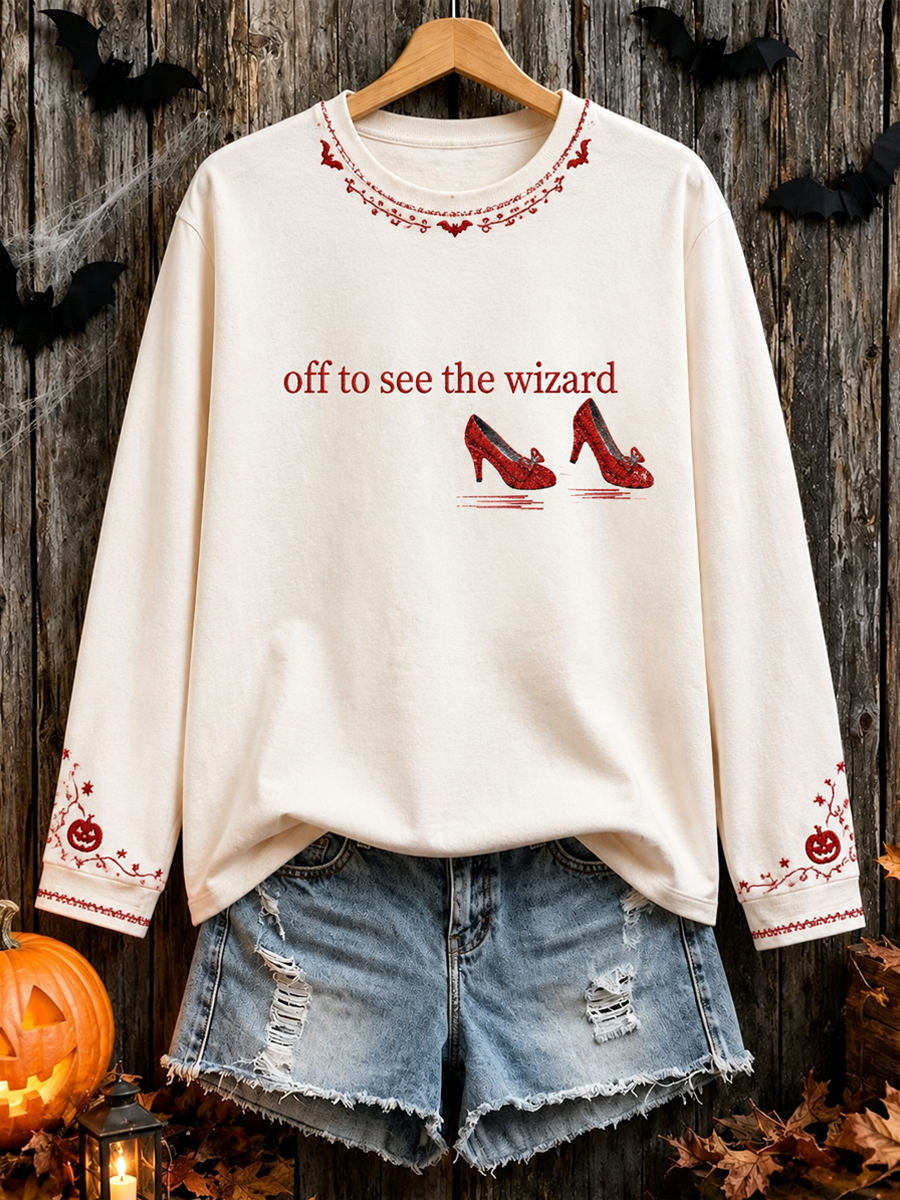 Women's Wizard of Oz Round neck long sleeve T-shirt