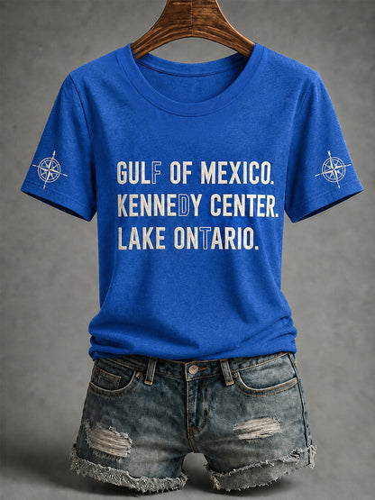 Women's Gulf Of Mexico Kennedy Center Lake Print Tee