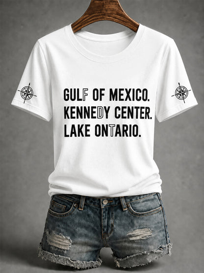 Women's Gulf Of Mexico Kennedy Center Lake Print Tee