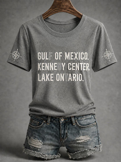 Women's Gulf Of Mexico Kennedy Center Lake Print Tee